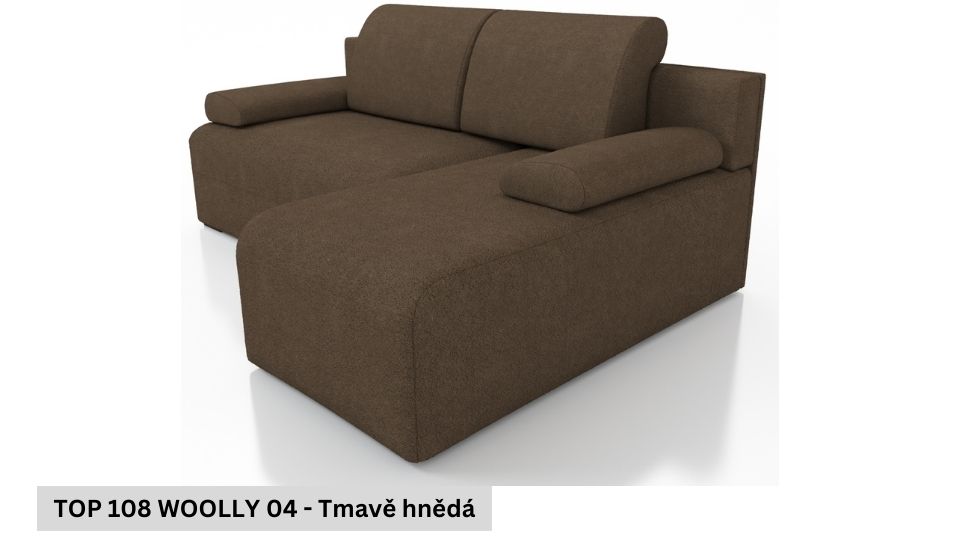 Produktové foto Rozkládací sedací souprava STRAKOŠ TOP 108 s úložným prostorem, rozkládací na spaní