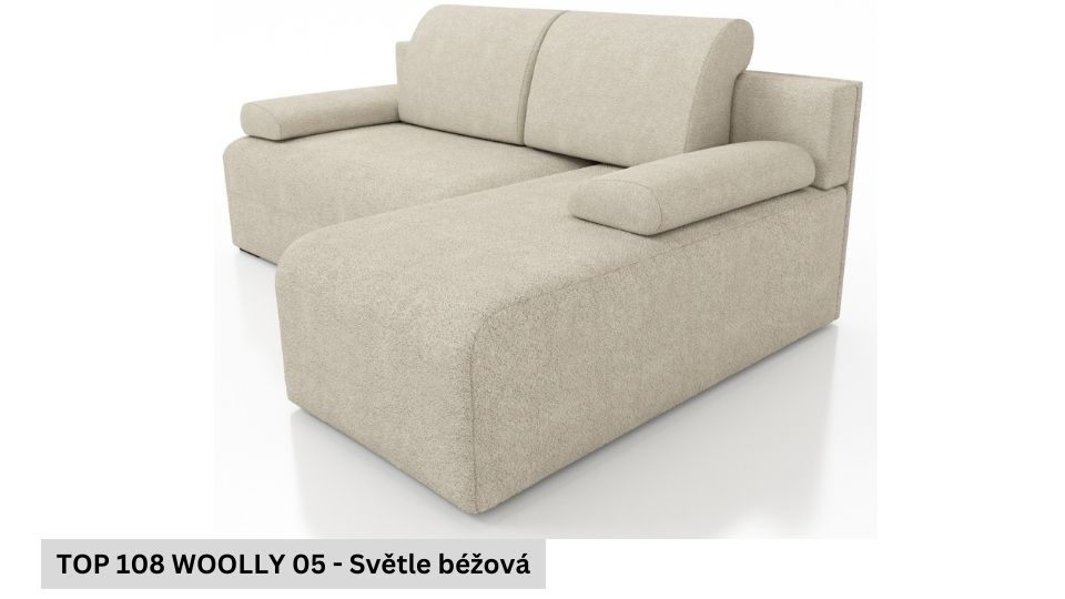 Produktové foto Rozkládací sedací souprava STRAKOŠ TOP 108 s úložným prostorem, rozkládací na spaní