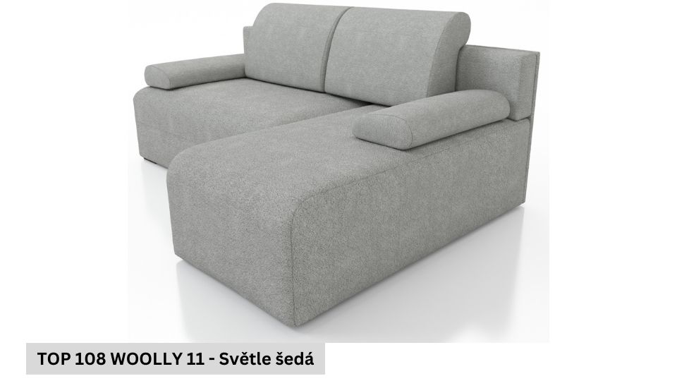 Produktové foto Rozkládací sedací souprava STRAKOŠ TOP 108 s úložným prostorem, rozkládací na spaní