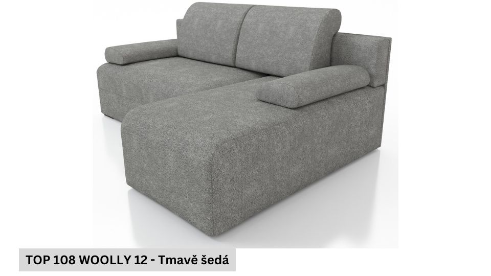 Rozkládací sedací souprava STRAKOŠ TOP 108 s úložným prostorem, rozkládací na spaní