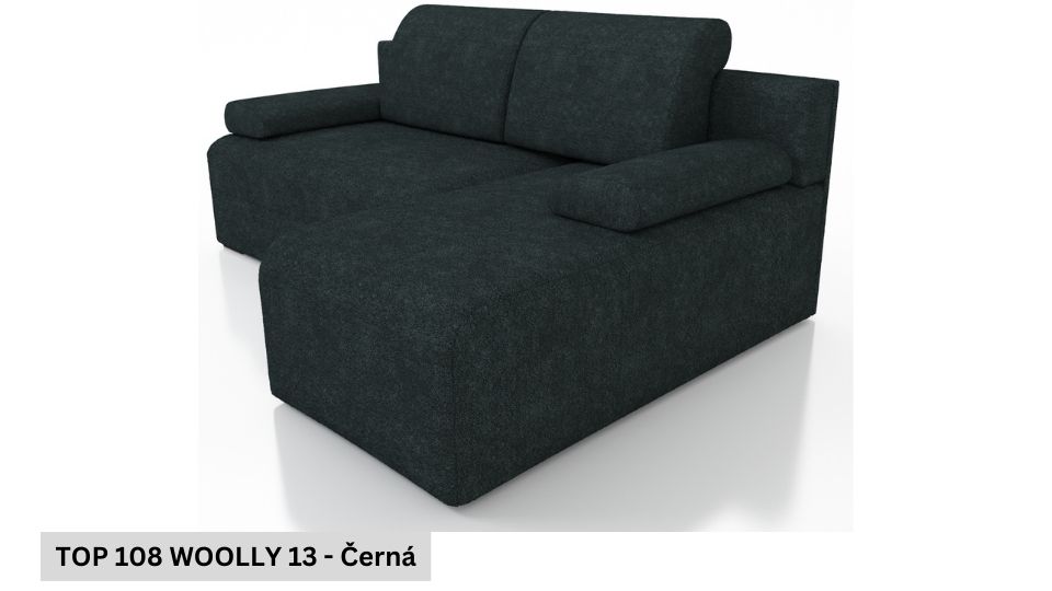 Produktové foto Rozkládací sedací souprava STRAKOŠ TOP 108 s úložným prostorem, rozkládací na spaní