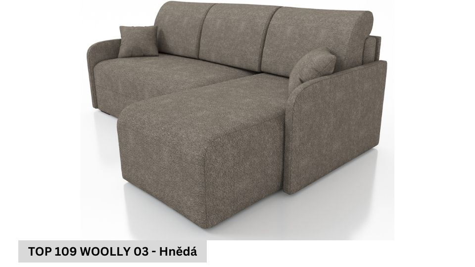 Produktové foto Rozkládací sedací souprava STRAKOŠ TOP 109 s úložným prostorem, rozkládací na spaní