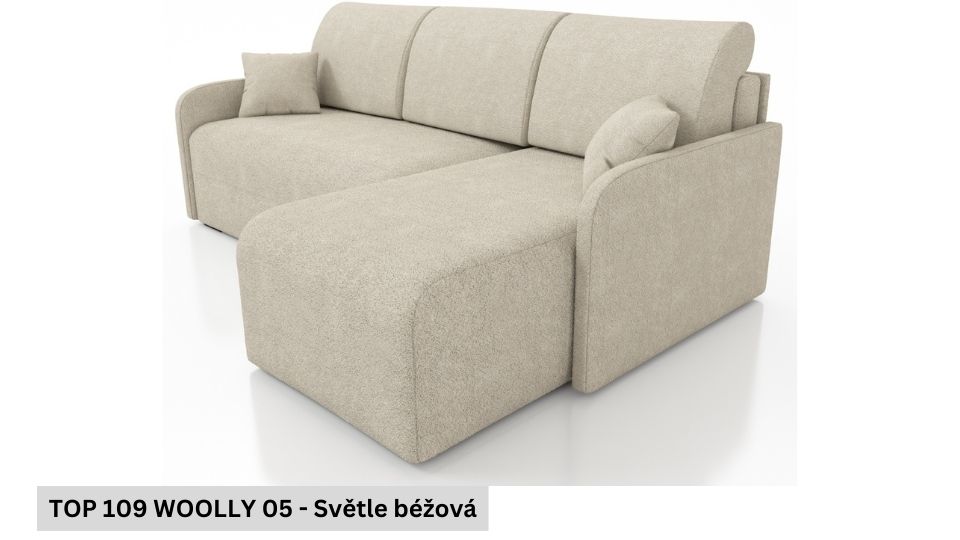 Produktové foto Rozkládací sedací souprava STRAKOŠ TOP 109 s úložným prostorem, rozkládací na spaní