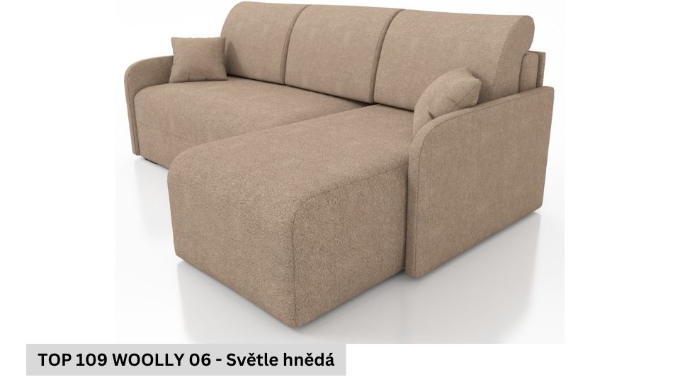 Produktové foto Rozkládací sedací souprava STRAKOŠ TOP 109 s úložným prostorem, rozkládací na spaní