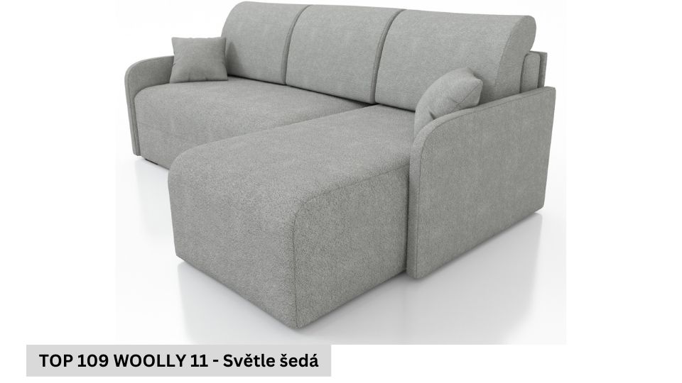 Produktové foto Rozkládací sedací souprava STRAKOŠ TOP 109 s úložným prostorem, rozkládací na spaní