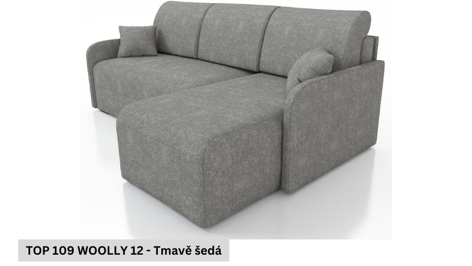 Produktové foto Rozkládací sedací souprava STRAKOŠ TOP 109 s úložným prostorem, rozkládací na spaní