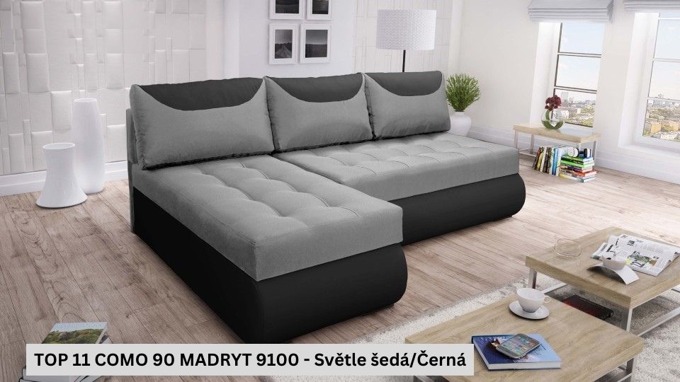 Produktové foto Rozkládací sedací souprava STRAKOŠ TOP 11 s úložným prostorem, rozkládací na spaní