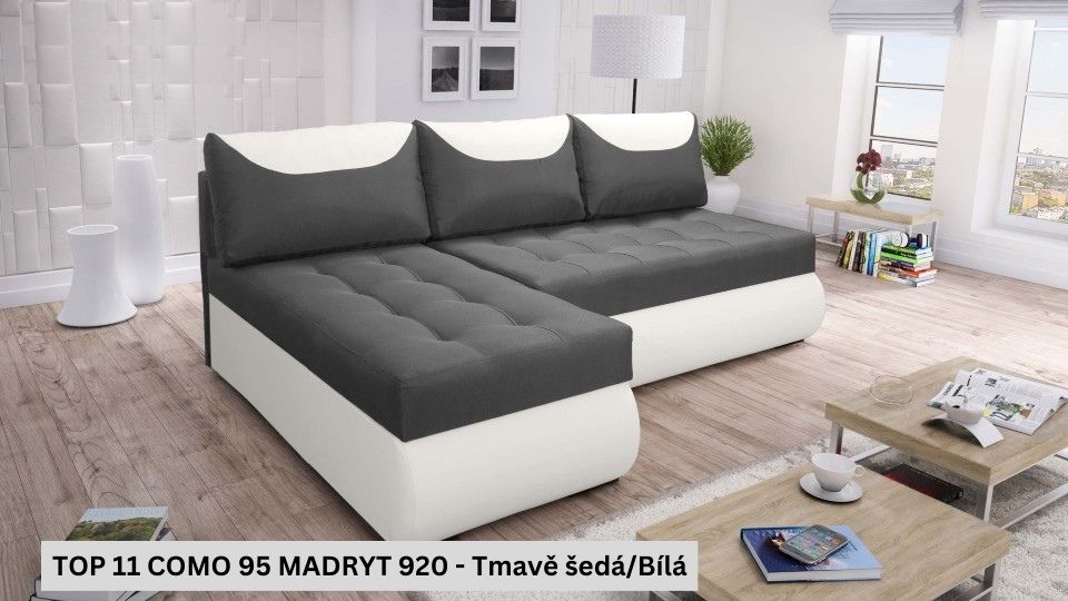 Produktové foto Rozkládací sedací souprava STRAKOŠ TOP 11 s úložným prostorem, rozkládací na spaní