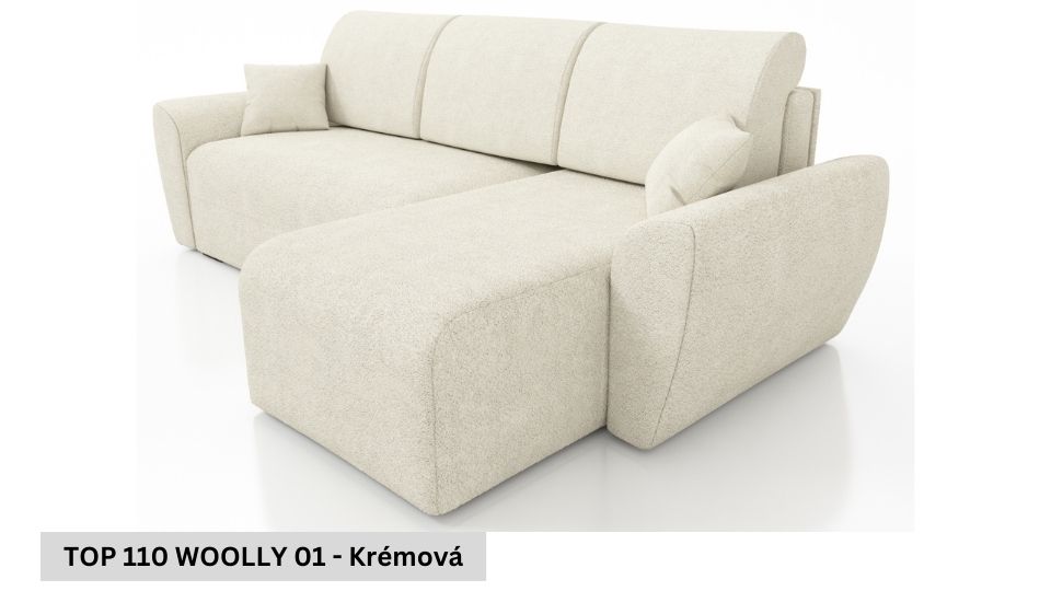 Produktové foto Rozkládací sedací souprava STRAKOŠ TOP 110 s úložným prostorem, rozkládací na spaní