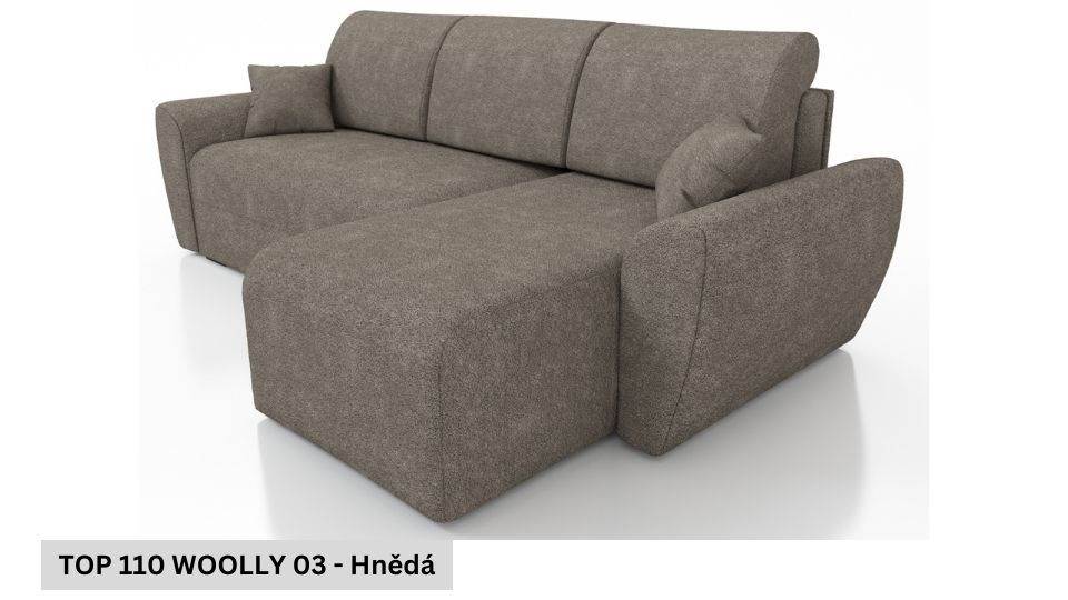 Produktové foto Rozkládací sedací souprava STRAKOŠ TOP 110 s úložným prostorem, rozkládací na spaní