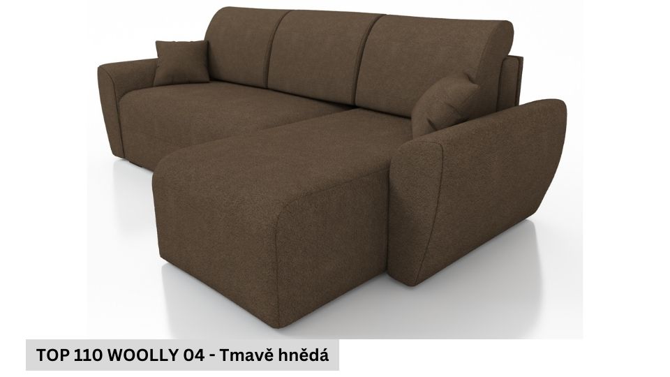 Produktové foto Rozkládací sedací souprava STRAKOŠ TOP 110 s úložným prostorem, rozkládací na spaní