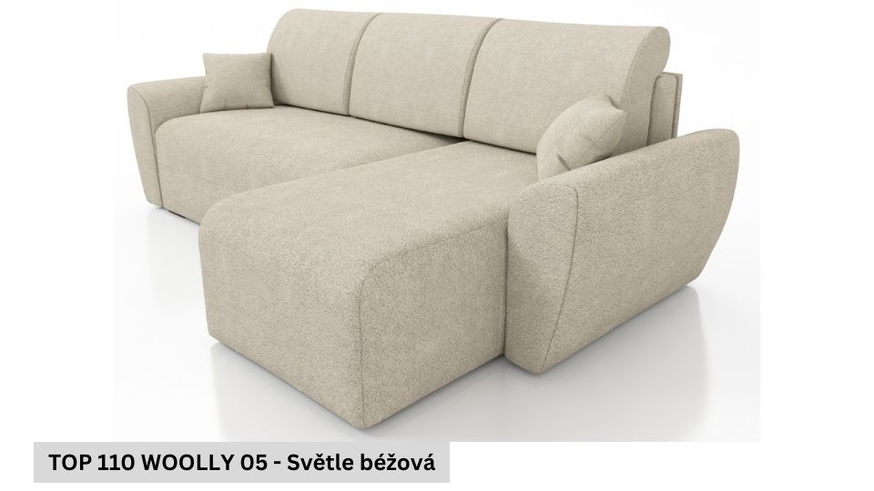 Rozkládací sedací souprava STRAKOŠ TOP 110 s úložným prostorem, rozkládací na spaní