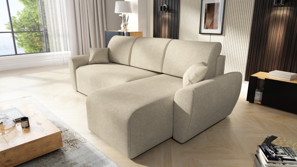 Produktové foto Rozkládací sedací souprava STRAKOŠ TOP 110 s úložným prostorem, rozkládací na spaní