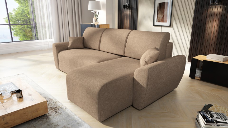 Produktové foto Rozkládací sedací souprava STRAKOŠ TOP 110 s úložným prostorem, rozkládací na spaní