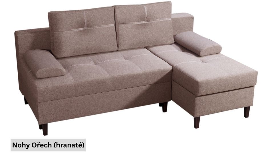 Produktové foto Rozkládací sedací souprava STRAKOŠ TOP 14 s úložným prostorem, rozkládací na spaní