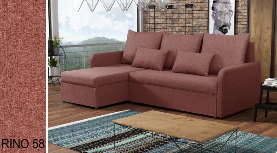 Produktové foto Rozkládací sedací souprava STRAKOŠ TOP 2 s úložným prostorem, rozkládací na spaní