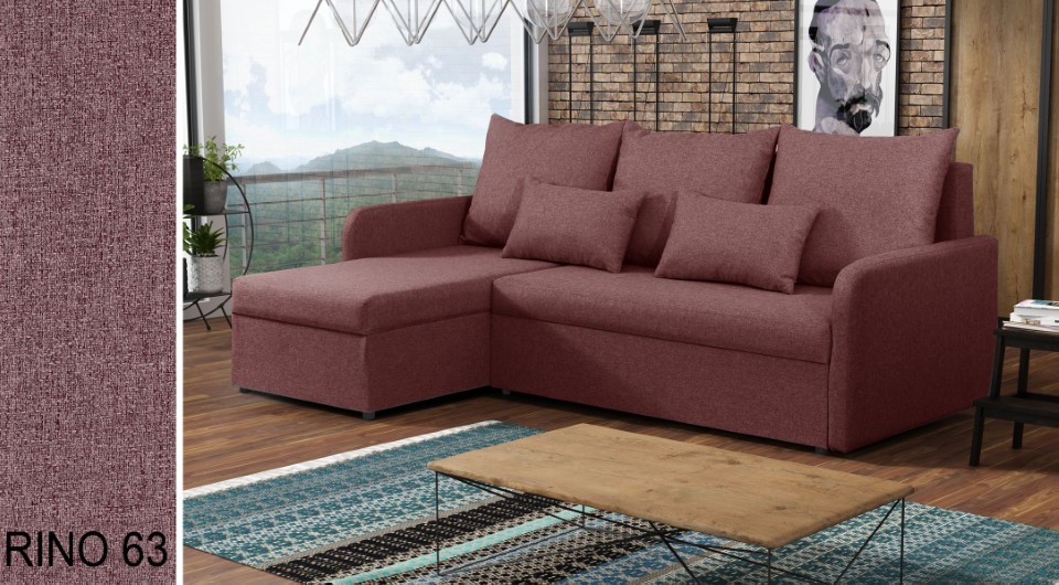 Produktové foto Rozkládací sedací souprava STRAKOŠ TOP 2 s úložným prostorem, rozkládací na spaní