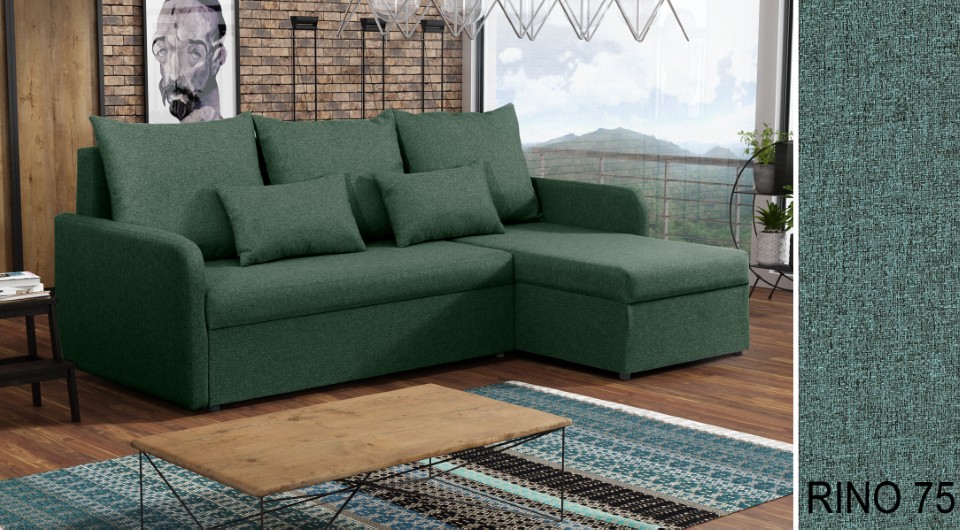 Produktové foto Rozkládací sedací souprava STRAKOŠ TOP 2 s úložným prostorem, rozkládací na spaní