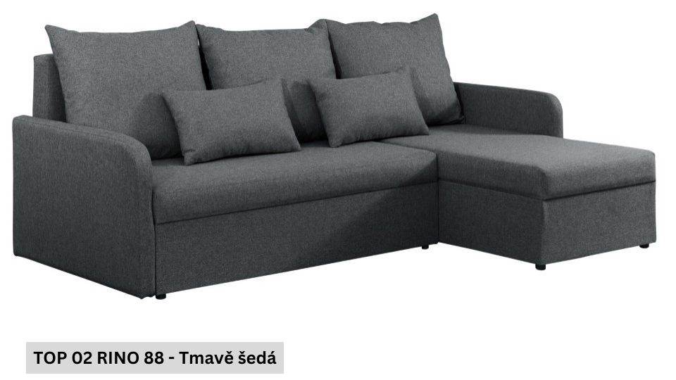 Produktové foto Rozkládací sedací souprava STRAKOŠ TOP 2 s úložným prostorem, rozkládací na spaní