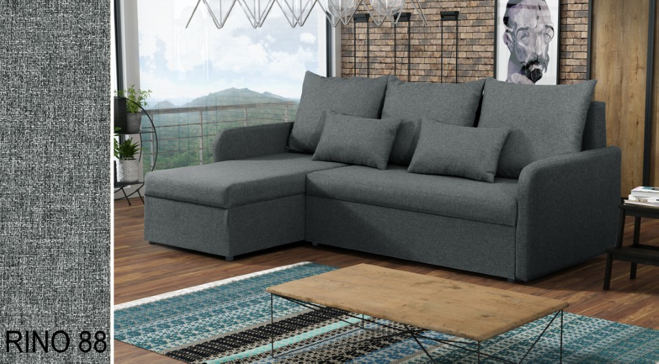 Produktové foto Rozkládací sedací souprava STRAKOŠ TOP 2 s úložným prostorem, rozkládací na spaní