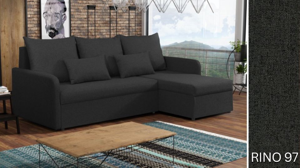 Produktové foto Rozkládací sedací souprava STRAKOŠ TOP 2 s úložným prostorem, rozkládací na spaní