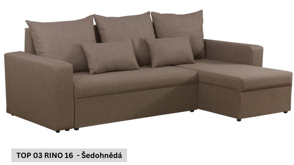 Produktové foto Rozkládací sedací souprava STRAKOŠ TOP 3 s úložným prostorem, rozkládací na spaní