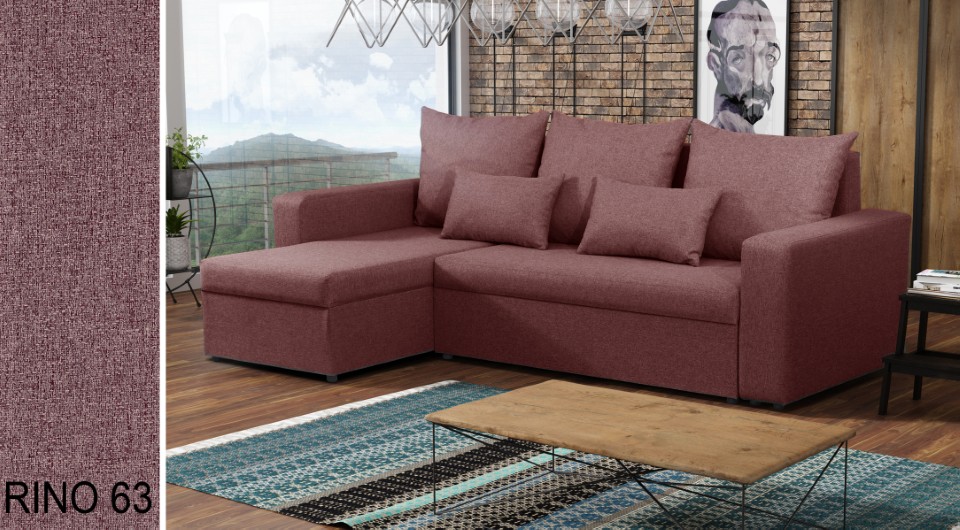 Produktové foto Rozkládací sedací souprava STRAKOŠ TOP 3 s úložným prostorem, rozkládací na spaní