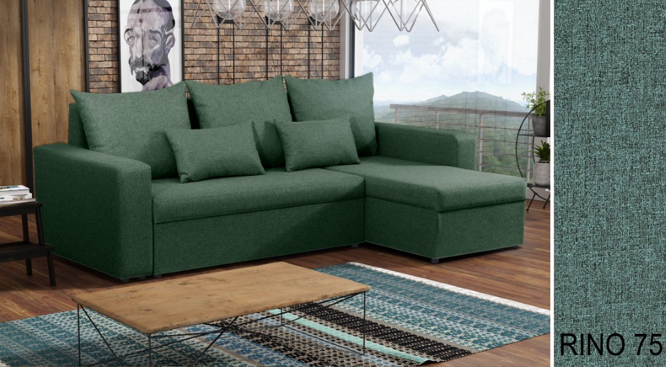 Produktové foto Rozkládací sedací souprava STRAKOŠ TOP 3 s úložným prostorem, rozkládací na spaní