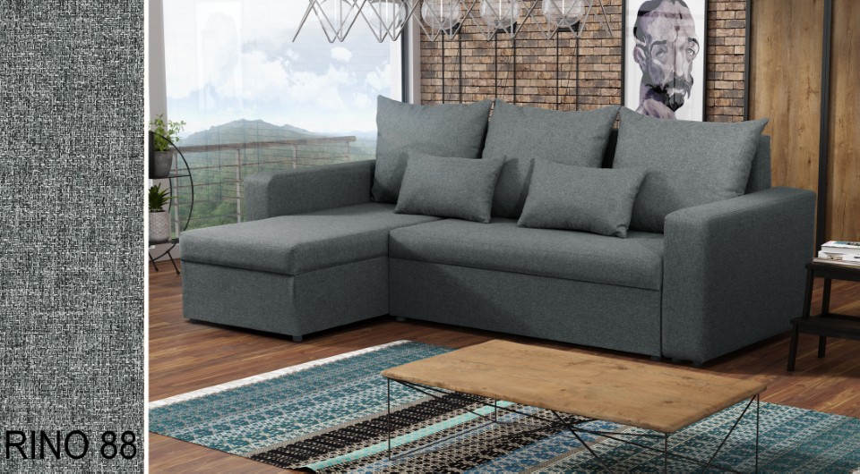 Produktové foto Rozkládací sedací souprava STRAKOŠ TOP 3 s úložným prostorem, rozkládací na spaní