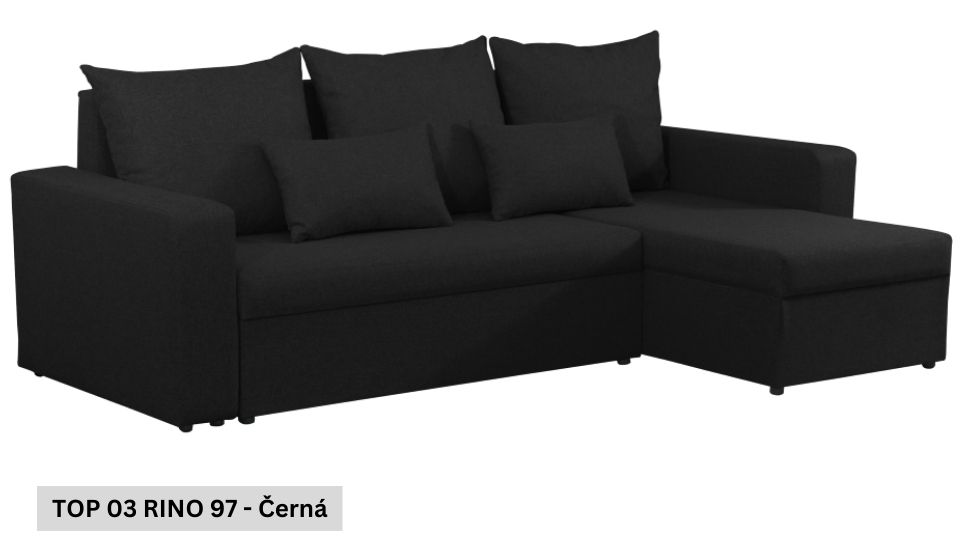 Produktové foto Rozkládací sedací souprava STRAKOŠ TOP 3 s úložným prostorem, rozkládací na spaní