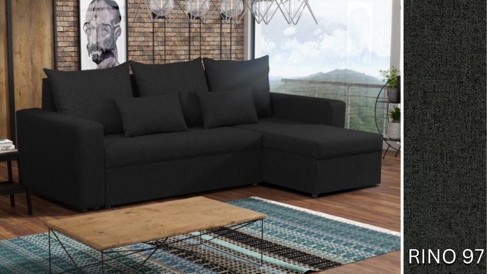 Produktové foto Rozkládací sedací souprava STRAKOŠ TOP 3 s úložným prostorem, rozkládací na spaní