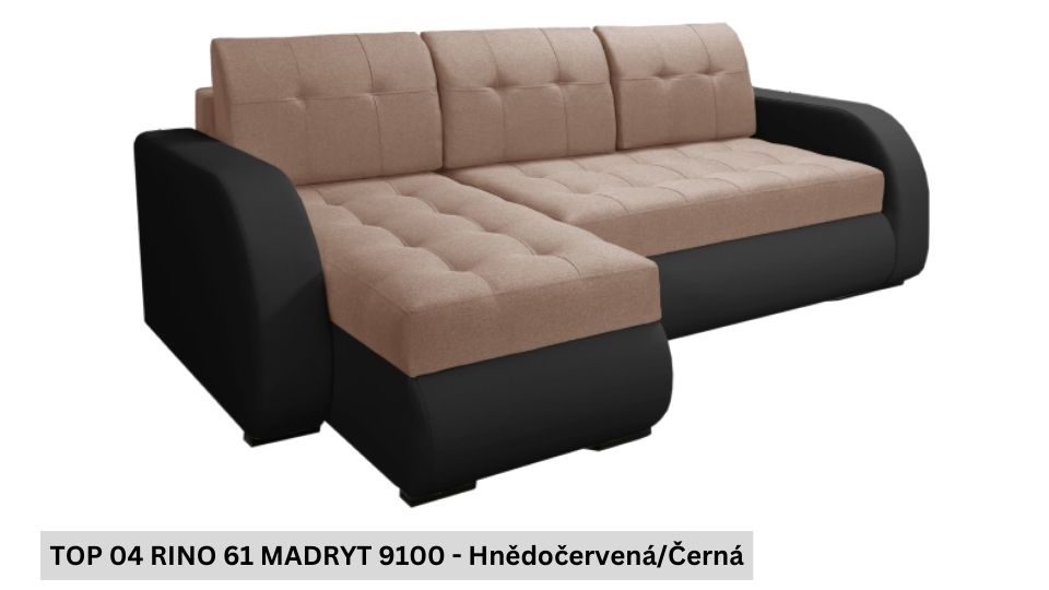 Produktové foto Rozkládací sedací souprava STRAKOŠ TOP 4 s úložným prostorem, rozkládací na spaní