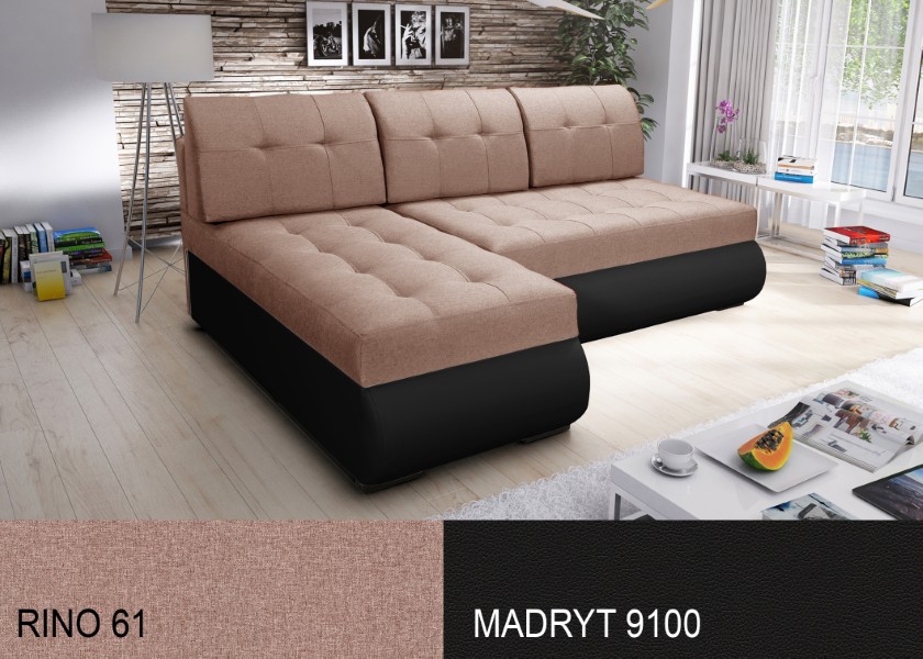 Produktové foto Rozkládací sedací souprava STRAKOŠ TOP 5 s úložným prostorem, rozkládací na spaní