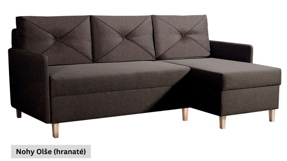 Produktové foto Rozkládací sedací souprava STRAKOŠ TOP 50 s úložným prostorem, rozkládací na spaní