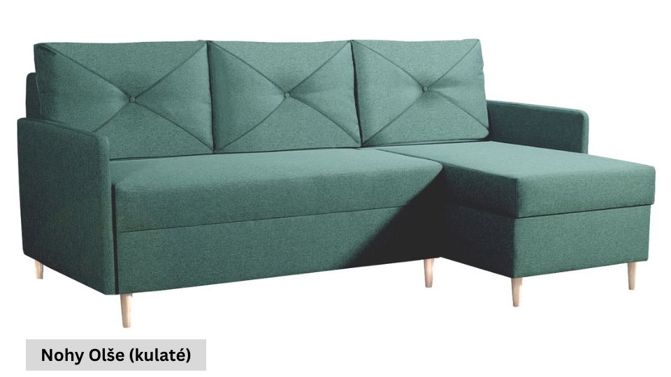 Produktové foto Rozkládací sedací souprava STRAKOŠ TOP 50 s úložným prostorem, rozkládací na spaní