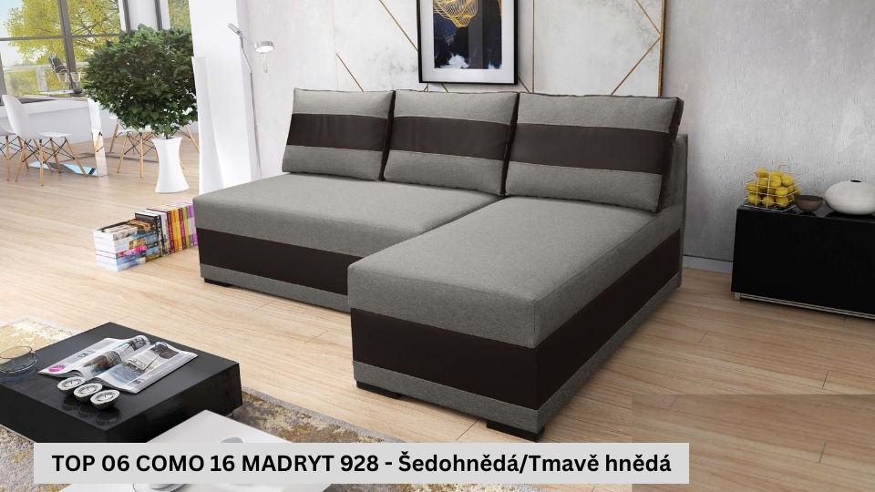 Produktové foto Rozkládací sedací souprava STRAKOŠ TOP 6 s úložným prostorem, rozkládací na spaní