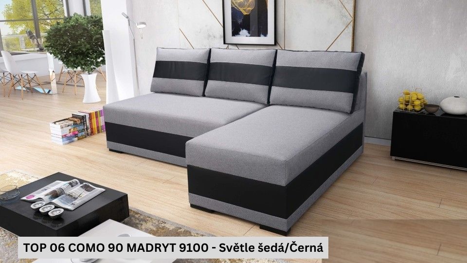 Produktové foto Rozkládací sedací souprava STRAKOŠ TOP 6 s úložným prostorem, rozkládací na spaní