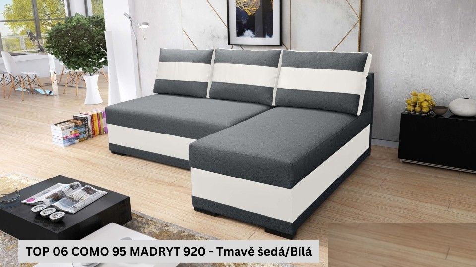 Produktové foto Rozkládací sedací souprava STRAKOŠ TOP 6 s úložným prostorem, rozkládací na spaní