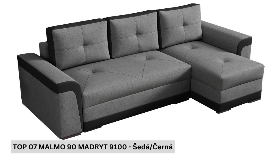 Produktové foto Rozkládací sedací souprava STRAKOŠ TOP 7 s úložným prostorem, rozkládací na spaní