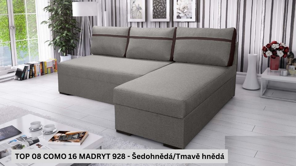 Produktové foto Rozkládací sedací souprava STRAKOŠ TOP 8 s úložným prostorem, rozkládací na spaní