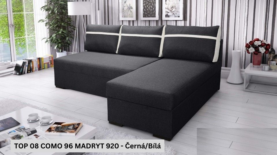 Produktové foto Rozkládací sedací souprava STRAKOŠ TOP 8 s úložným prostorem, rozkládací na spaní