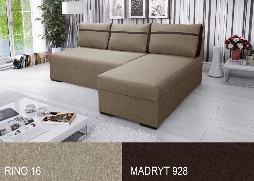 Produktové foto Rozkládací sedací souprava STRAKOŠ TOP 8 s úložným prostorem, rozkládací na spaní