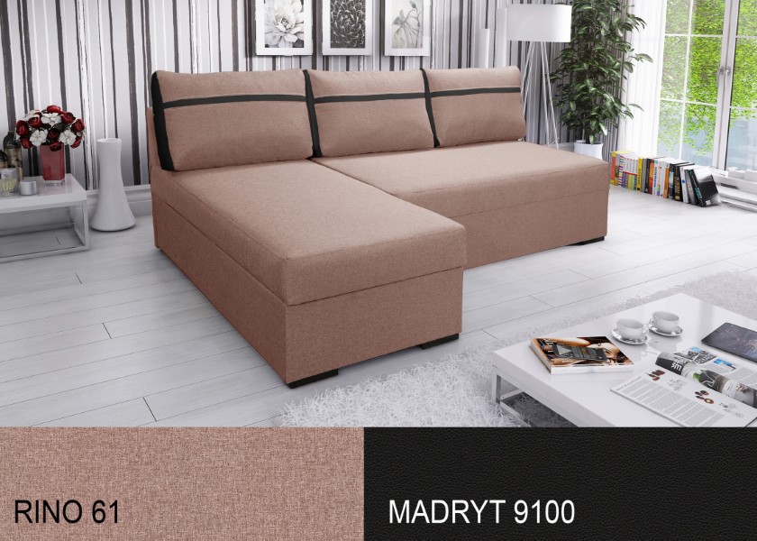 Produktové foto Rozkládací sedací souprava STRAKOŠ TOP 8 s úložným prostorem, rozkládací na spaní