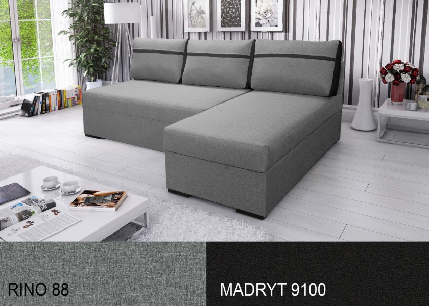 Produktové foto Rozkládací sedací souprava STRAKOŠ TOP 8 s úložným prostorem, rozkládací na spaní