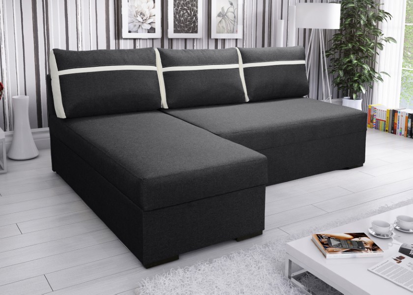 Produktové foto Rozkládací sedací souprava STRAKOŠ TOP 8 s úložným prostorem, rozkládací na spaní