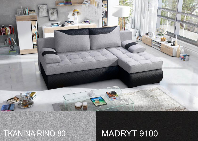 Produktové foto Rozkládací sedací souprava STRAKOŠ TOP 86 s úložným prostorem, rozkládací na spaní