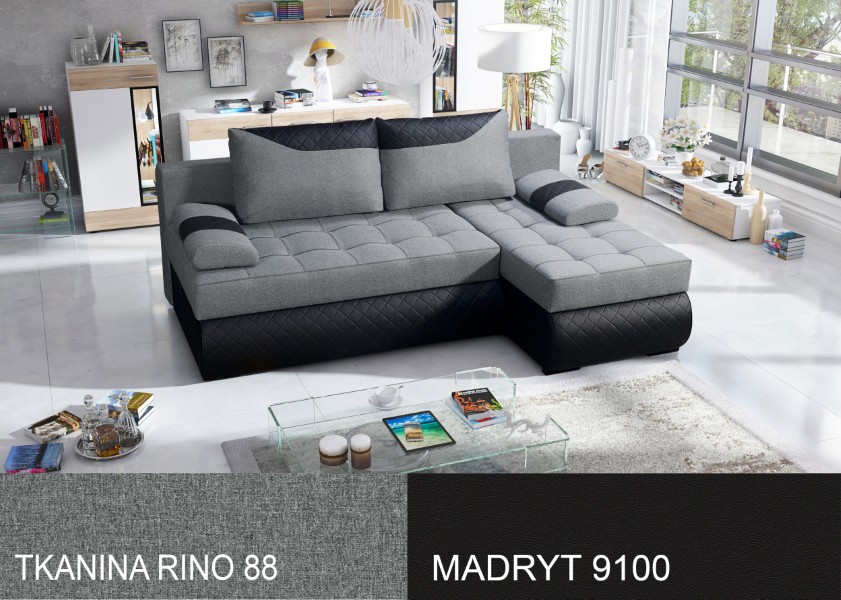 Produktové foto Rozkládací sedací souprava STRAKOŠ TOP 86 s úložným prostorem, rozkládací na spaní