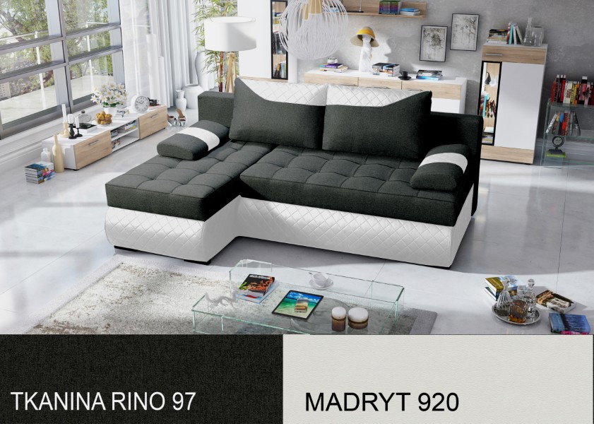 Produktové foto Rozkládací sedací souprava STRAKOŠ TOP 86 s úložným prostorem, rozkládací na spaní