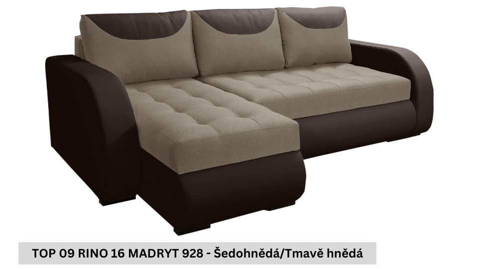 Produktové foto Rozkládací sedací souprava STRAKOŠ TOP 9 s úložným prostorem, rozkládací na spaní