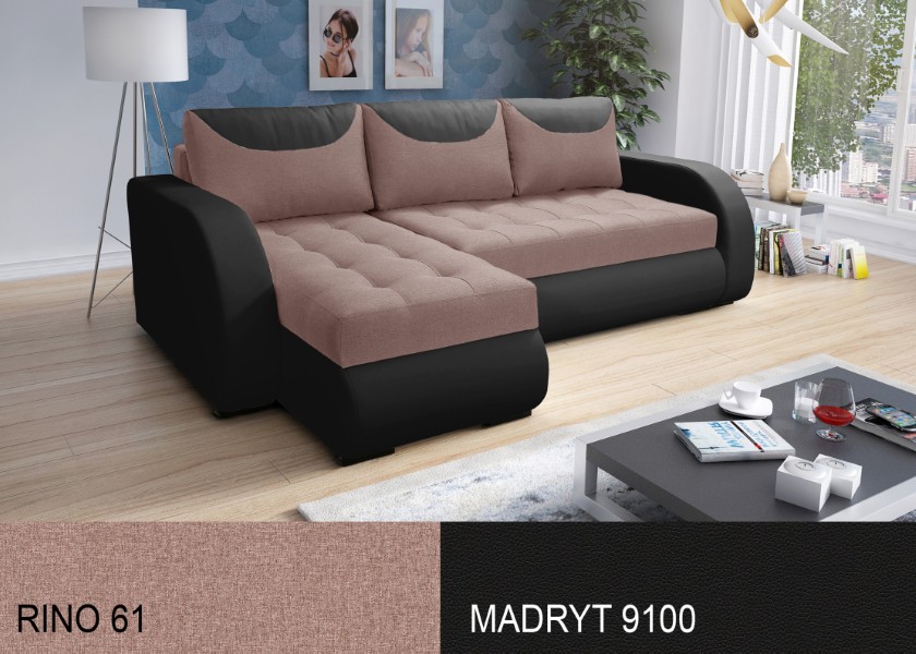 Produktové foto Rozkládací sedací souprava STRAKOŠ TOP 9 s úložným prostorem, rozkládací na spaní